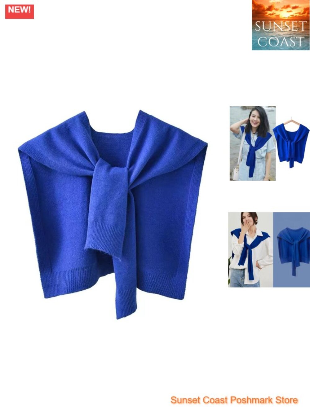 Wool Knit Shawl Wrap Cape for Women Lightweight Cardigan